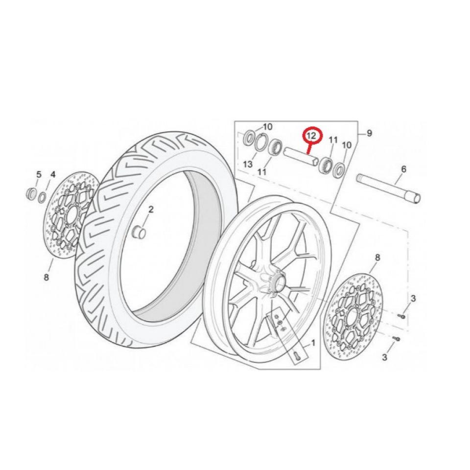 Visserie origine pour moto Aprilia 1000 RSV 2000 à 2008 AP8125843 Neuf