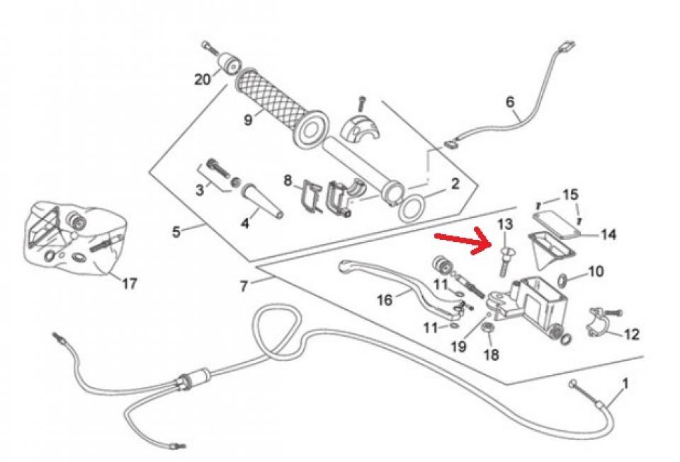 Visserie origine pour Moto Aprilia 50 RS 1999 à 2005 AP8113413 Neuf