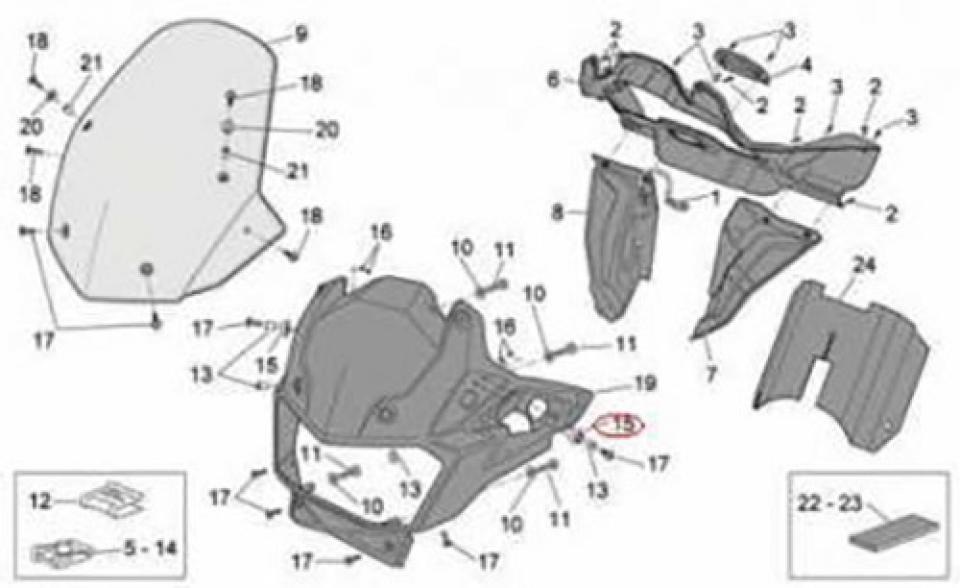 Visserie origine pour Moto Aprilia 1000 ETV caponord 2001 à 2003 AP8149425 Neuf