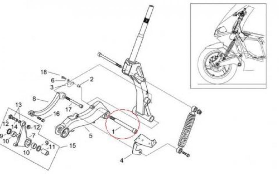 Visserie origine pour Scooter Aprilia 50 Area 51 1998 à 2000 AP8203836 Neuf