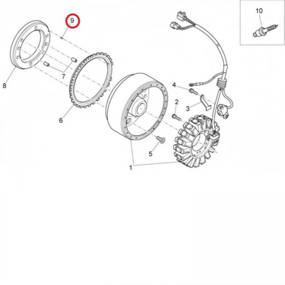 Clavettes origine pour Moto Aprilia 1000 RST 2001 à 2003 AP8121451 Neuf