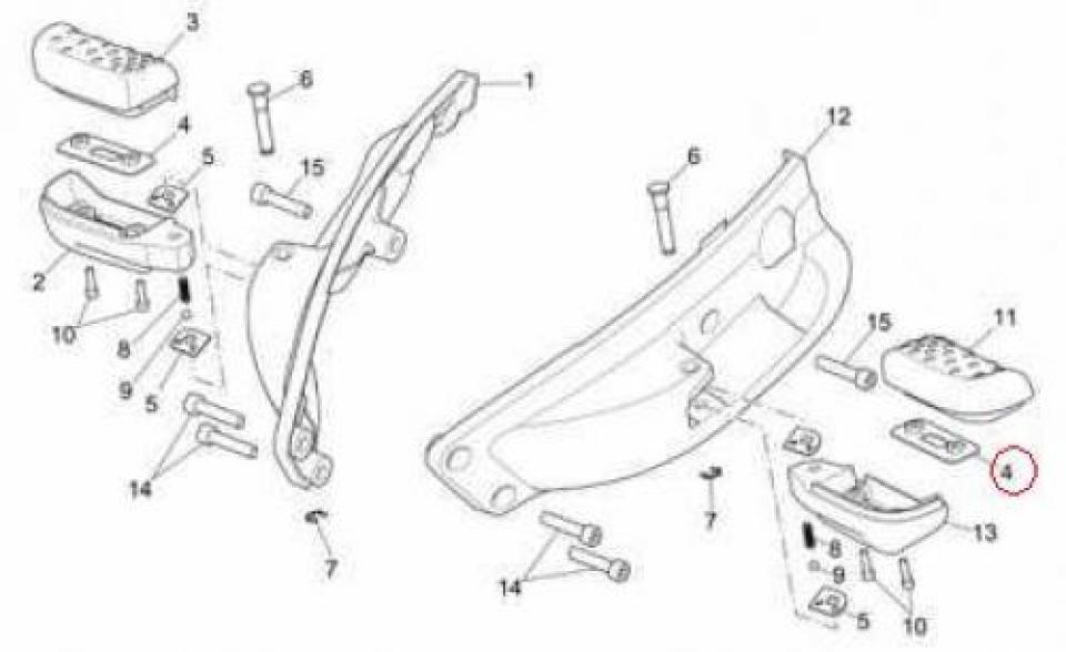 Visserie pour scooter Aprilia 250 Scarabeo 2006 - 2007 AP8134857 Neuf