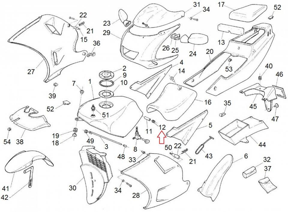 2 bague caoutchouc de réservoir pour moto Aprilia 125 AF1 Futura 1991-1992 AP8120709