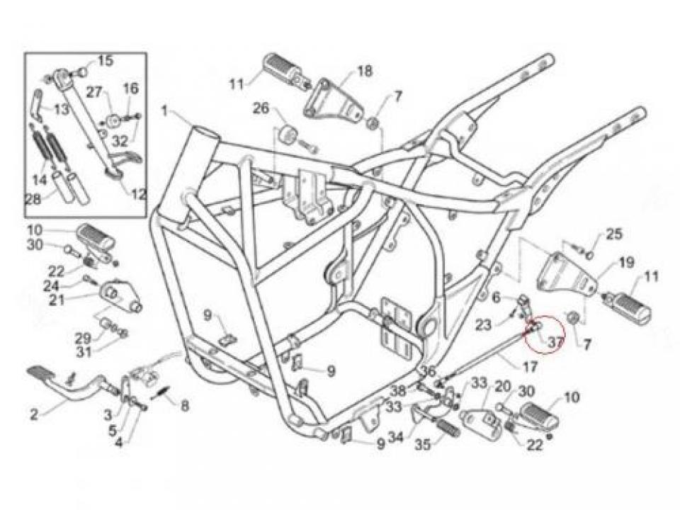 Visserie origine pour Moto Aprilia 125 AF1 Futura 1991 à 1992 AP8110053 Neuf