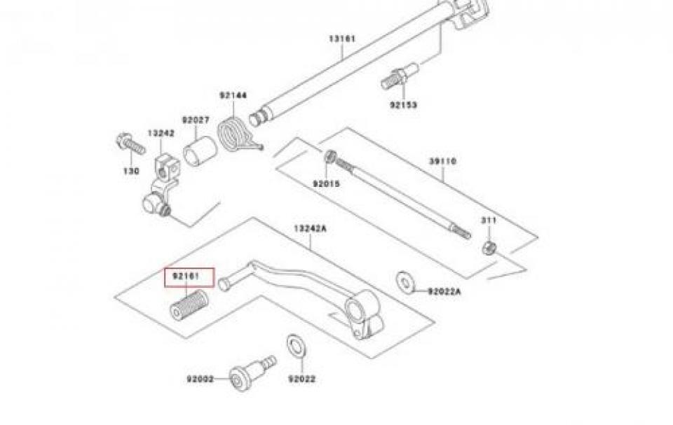 Visserie origine pour Moto Kawasaki 250 EX 2001 à 2007 92161-1300 Neuf