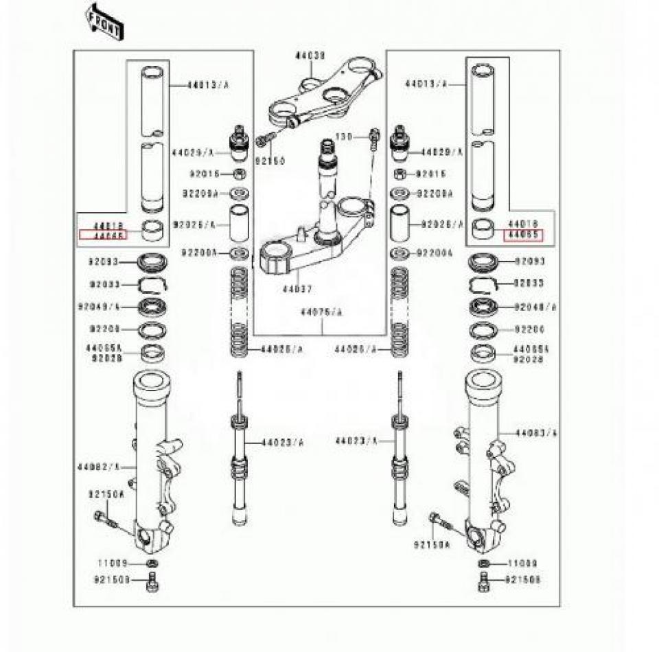 Visserie origine pour Moto Kawasaki 900 ZX9R 2002 à 2003 44065-1129 Neuf