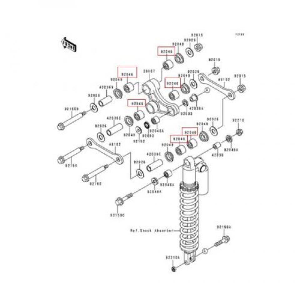 Visserie origine pour Moto Kawasaki 250 KX 1999 à 2013 92046-1151 Neuf