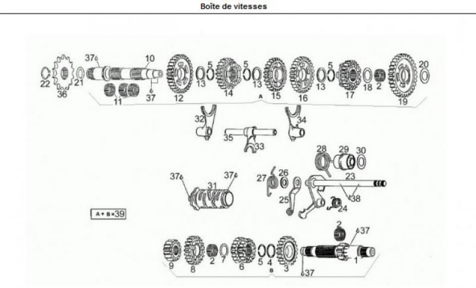 Visserie origine pour moto Aprilia 650 pour moto 6.5 1995-1999 AP0245650 Neuf