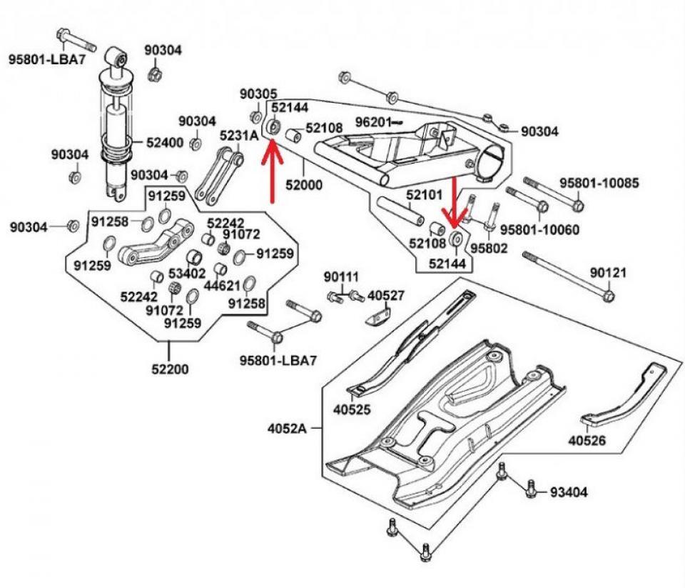 Cache poussière axe bras oscillant origine pour quad Kymco 90 Mongoose 52144-LBA7-900 / KY-38-0299 Neuf