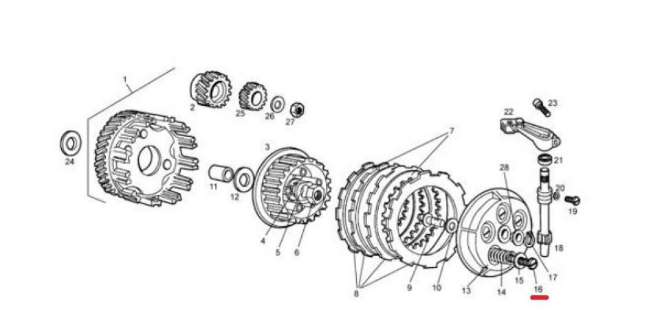 Visserie origine pour Moto Derbi 50 Moteur Euro2 Avant 2005 00012053500 / M5 pas 80 Neuf