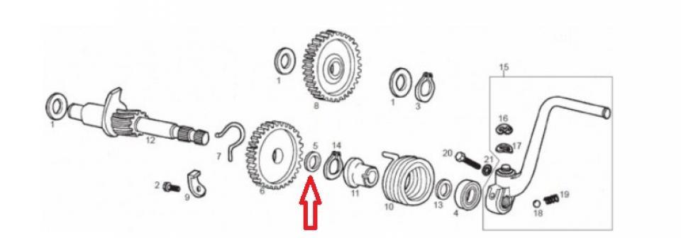 Visserie origine pour Moto Derbi 50 Senda 847232 / 23.5x28x1 Neuf