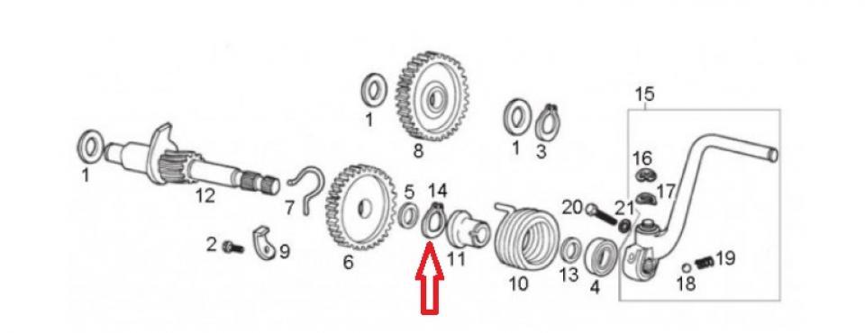 Visserie origine pour Moto Derbi 50 Senda 006422 /S00642200 / Ø int 20mm Neuf