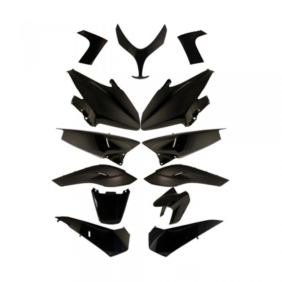 Kit carénage 13 pièces noir brillant One pour scooter Yamaha 500 Tmax 2008-2011 Neuf