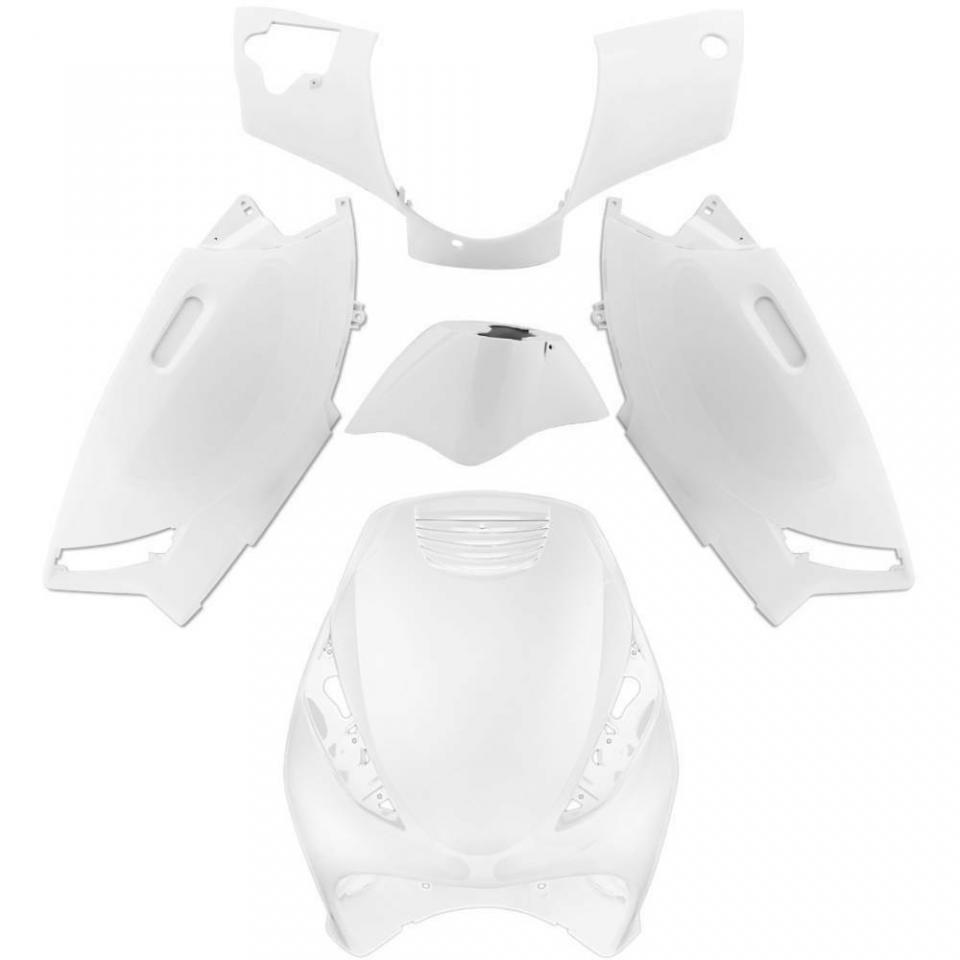 Kit carénage TNT 5 pièces blanc brillant pour scooter Piaggio 50 ZIP 2000 à 2020