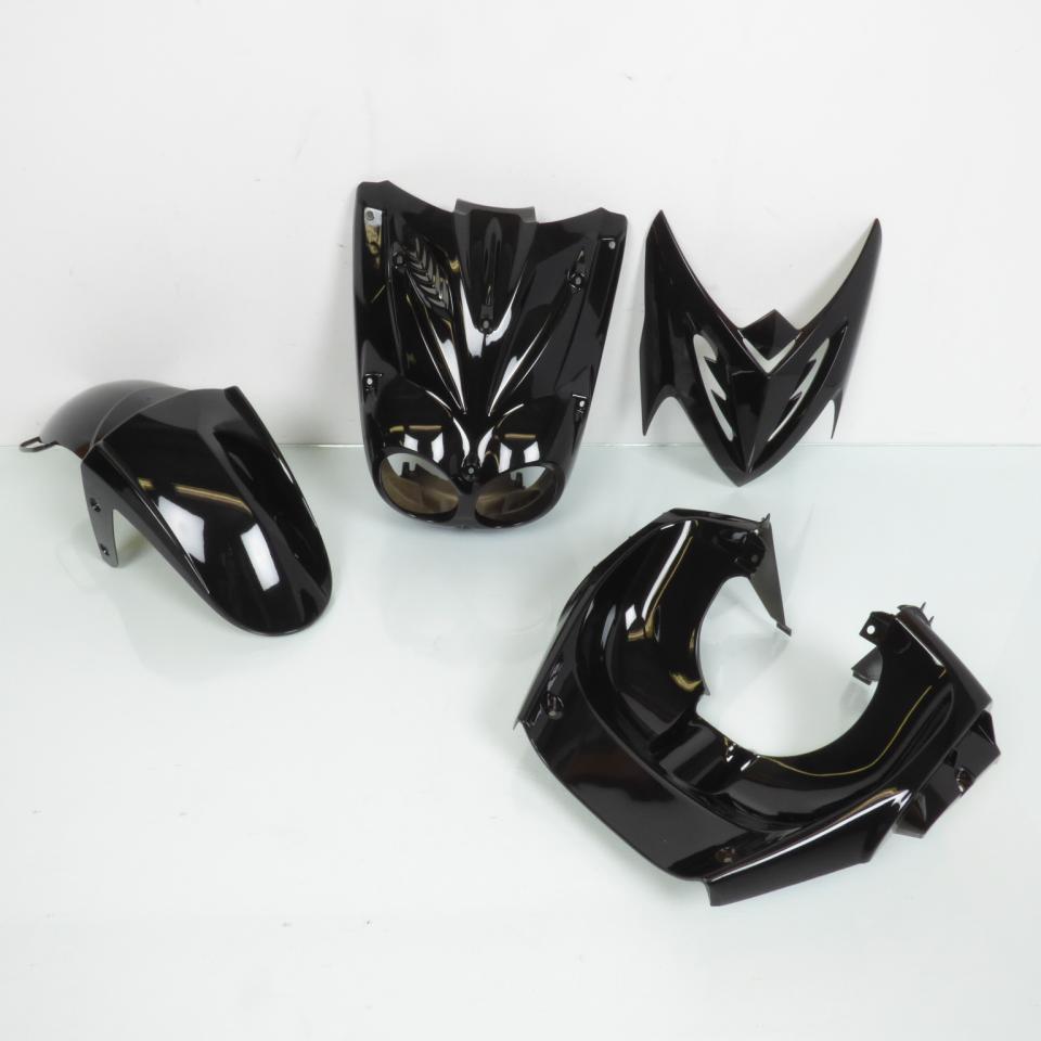 Kit carénage noir brillant pour scooter MBK 50 Stunt Avant 2020 7 pieces Neuf