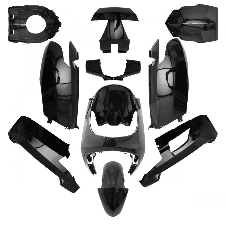 Kit carénage noir brillant pour scooter Peugeot 50 Vivacity 2008 à 2020 10 piece