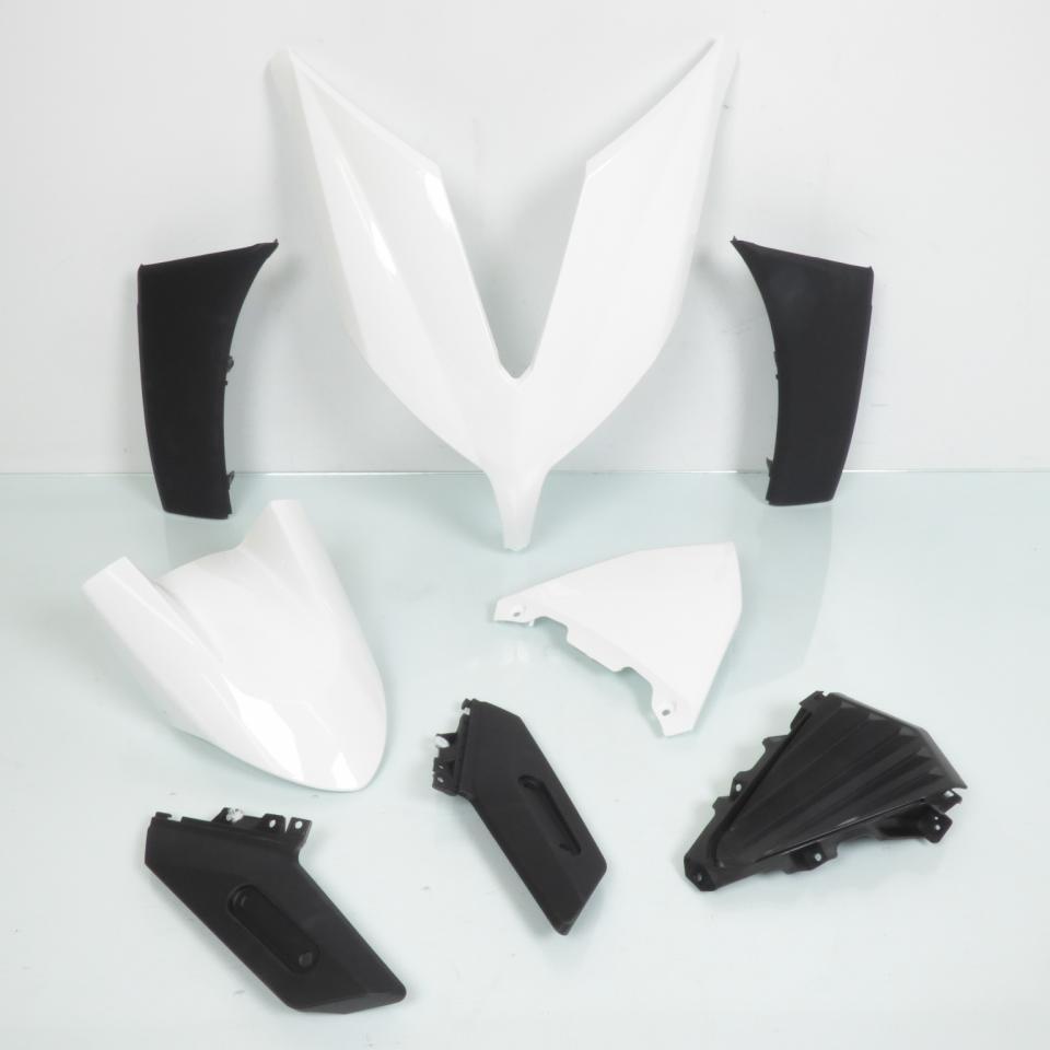 Kit carénage P2R pour Scooter Yamaha 530 Tmax 2015 à 2016 blanc brillant et noir mat Neuf
