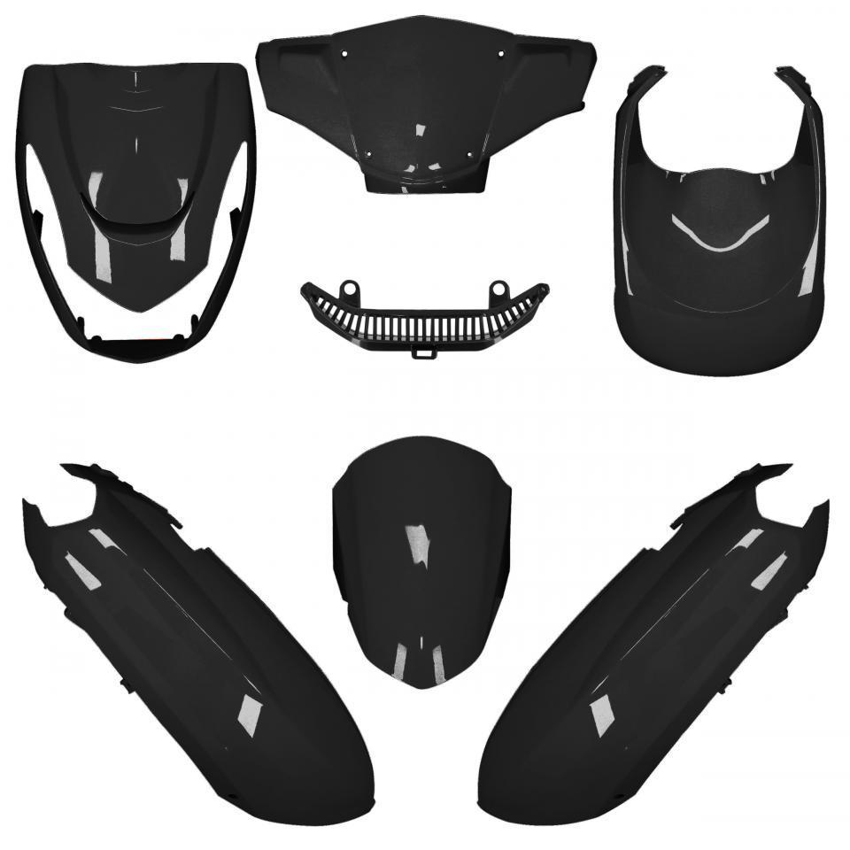 Kit carénage P2R pour Scooter Peugeot 50 Kisbee 2010 à 2017 6 pieces / noir brillant Neuf