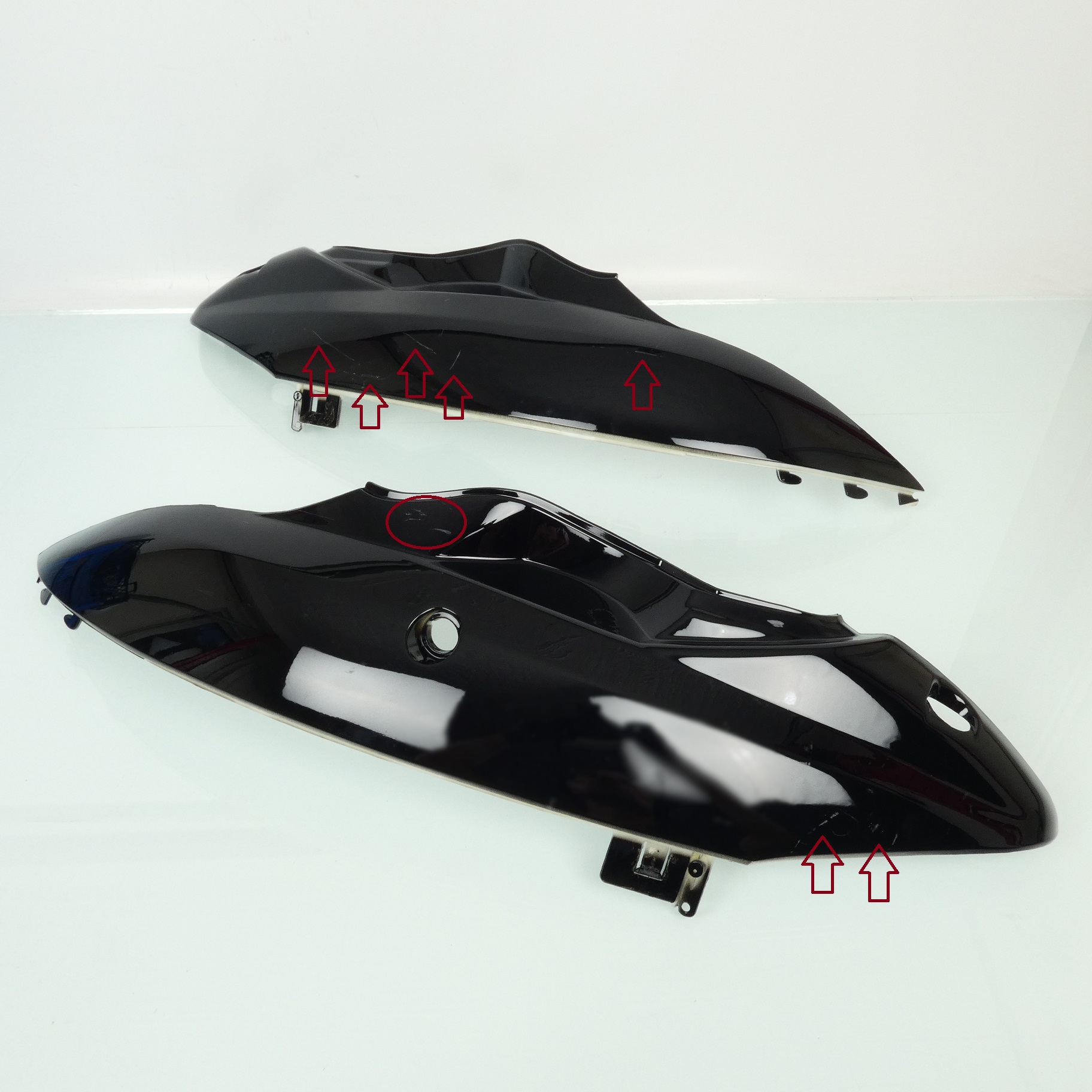 Kit carénage P2R pour Scooter Chinois 50 YY50QT 7 pièces / noir brillant Occasion
