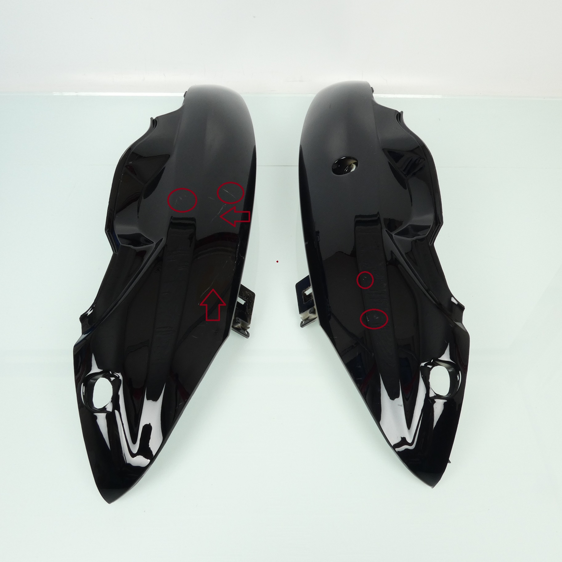 Kit carénage P2R pour Scooter Chinois 50 YY50QT 7 pièces / noir brillant Occasion