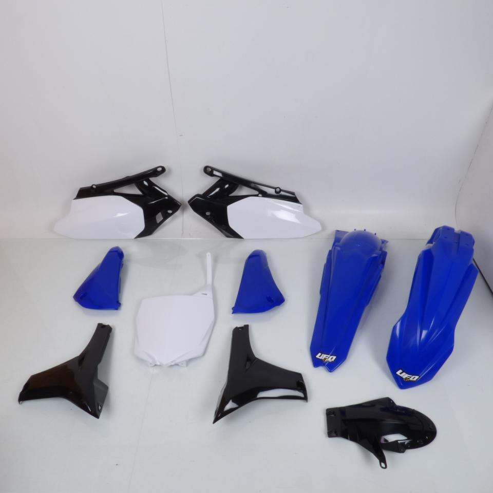 Kit plastique UFO bleu blanc noir pour moto cross Yamaha 450 YZF 2010 carénage Neuf