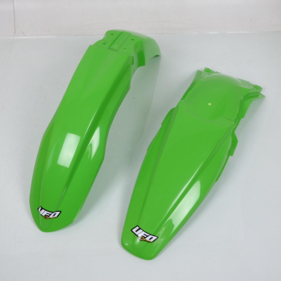 Kit plastique UFO vert blanc noir pour moto cross Kawasaki 450 KXF 2009 à 2011 Neuf