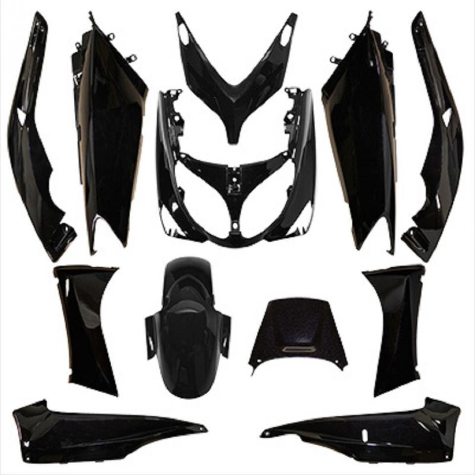 Kit carénage P2R pour Scooter Yamaha 500 Tmax 2001 à 2007 12 pièces noir brillant Neuf