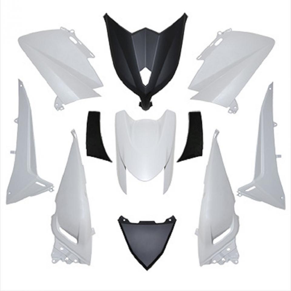 Kit carénage Générique pour Scooter Yamaha 530 Tmax 2012 à 2014 blanc brillant et noir mat Neuf