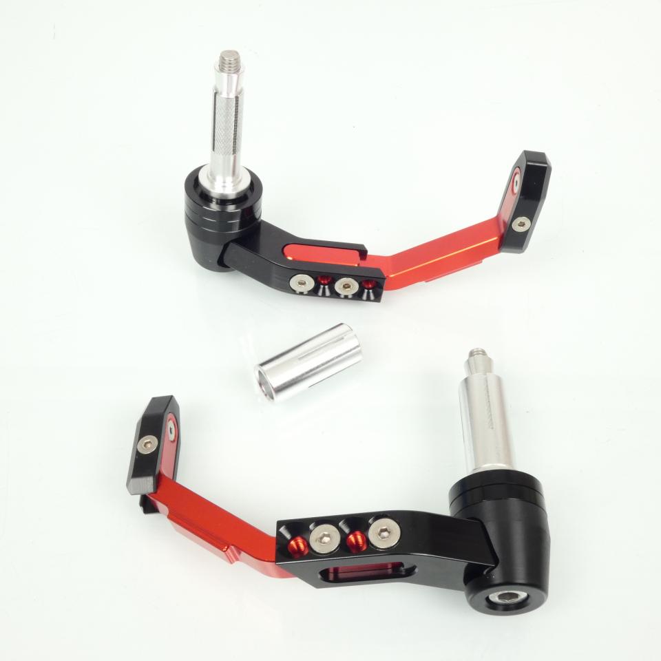 Protège levier protection alu CNC noir orange Ø13 ou 18mm Sifam pour moto Neuf