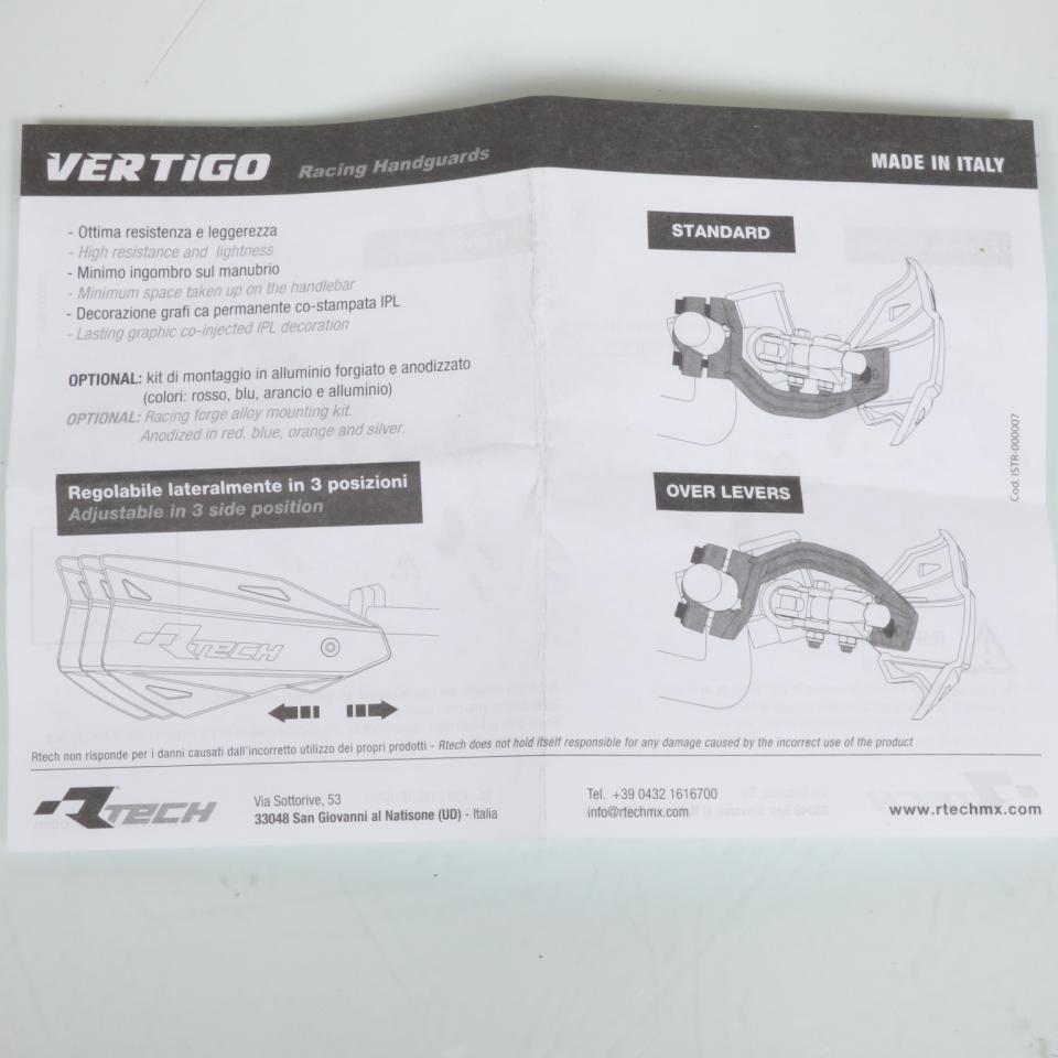 Protège main bleu yamaha réglable Racetech Vertigo Neuf pour moto enduro cross