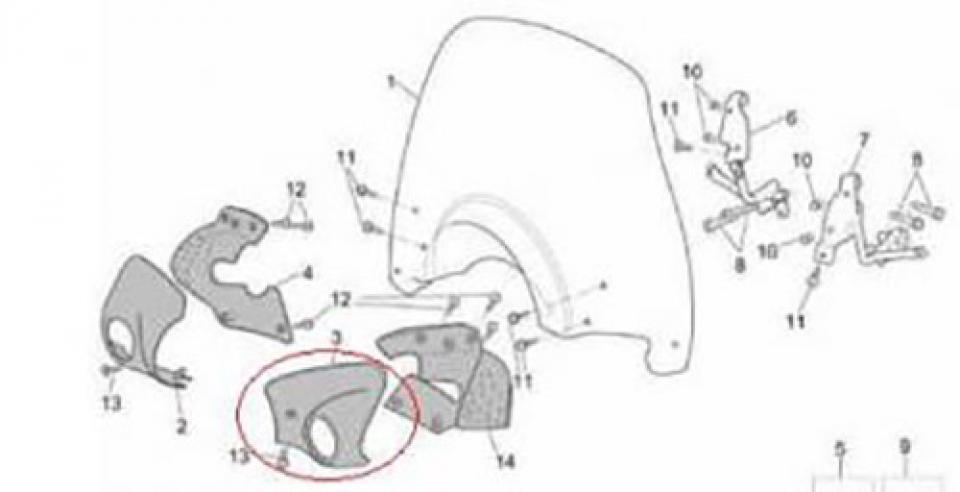 Protège main origine pour Scooter Aprilia 125 Scarabeo 1999 à 2004 AP8158945 Neuf