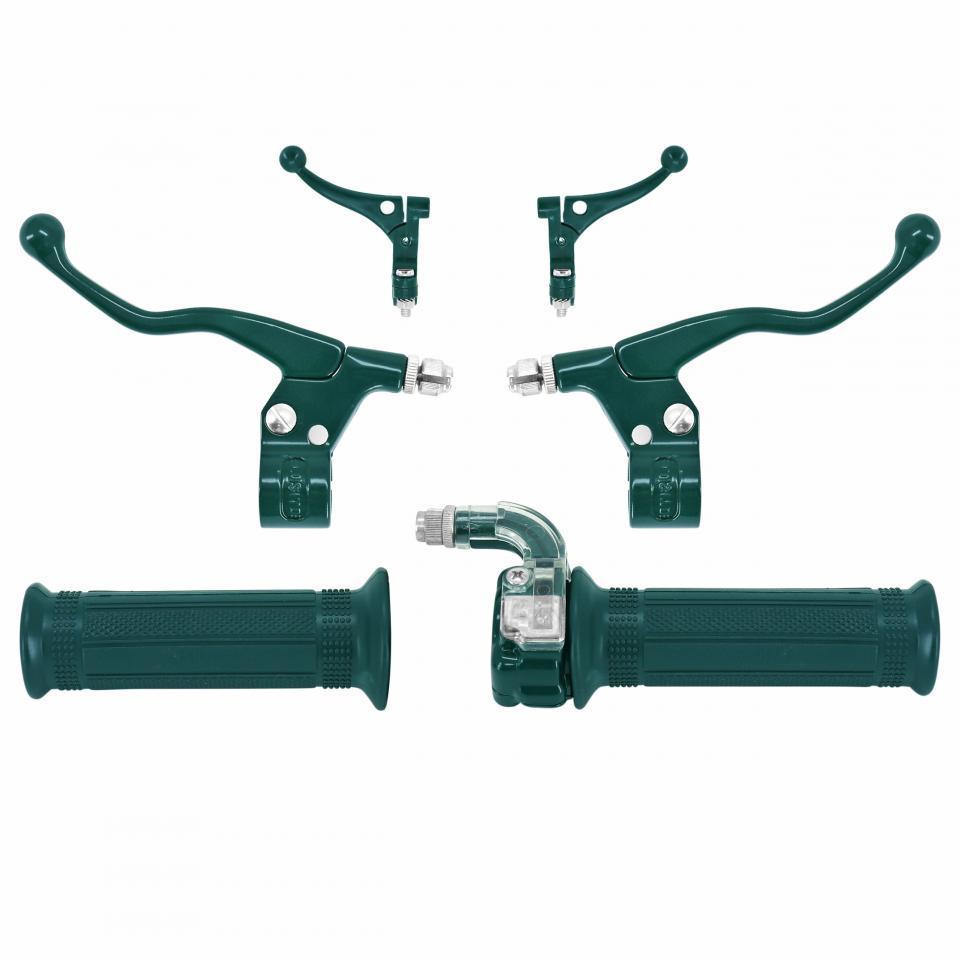 Kit poignée mini Targa vert foncé kaki cocotte/levier Lusito pour mobylette