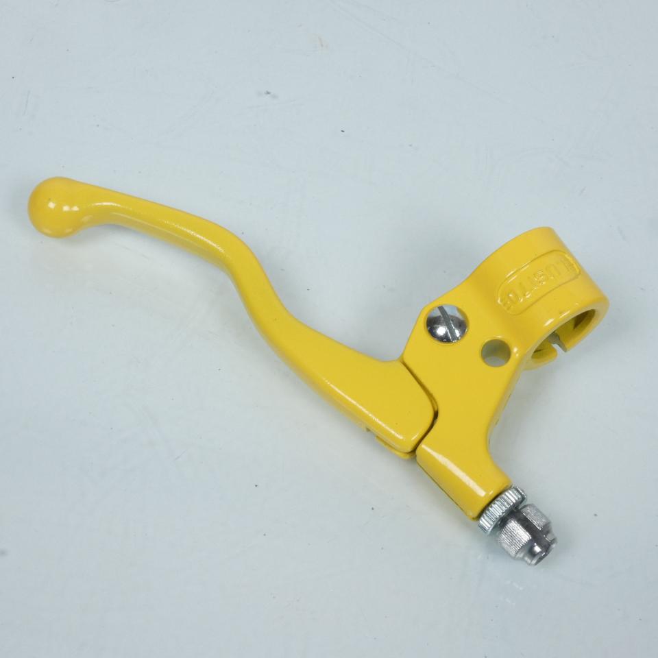 Paire de cocottes jaune droite gauche Lusito look vintage levier court pour moto