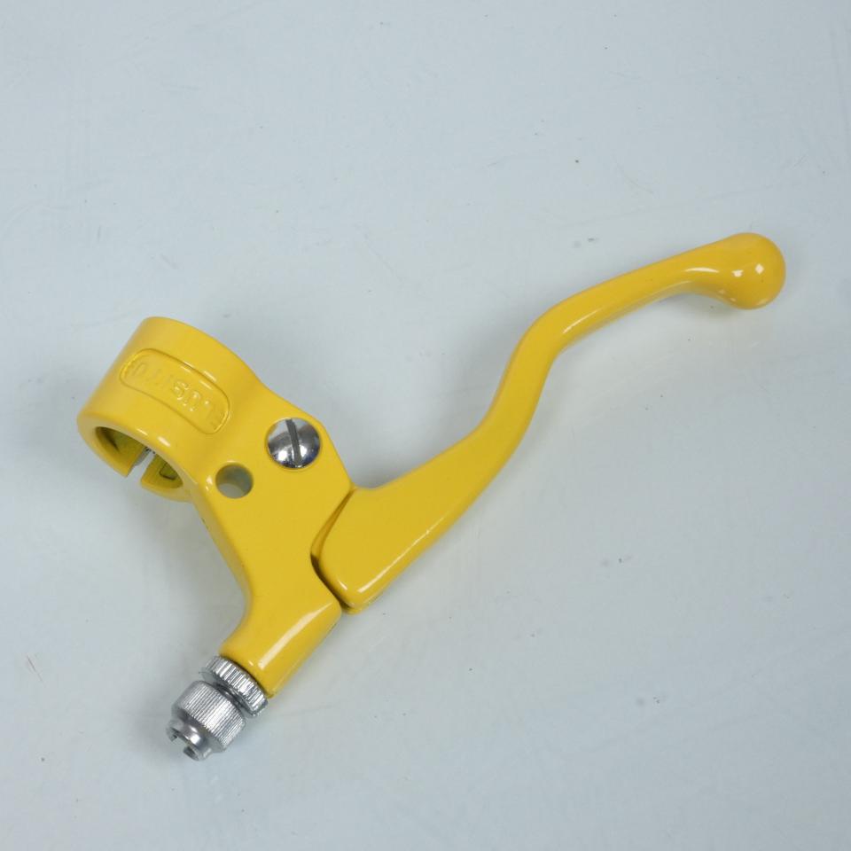 Paire de cocottes jaune droite gauche Lusito look vintage levier court pour moto