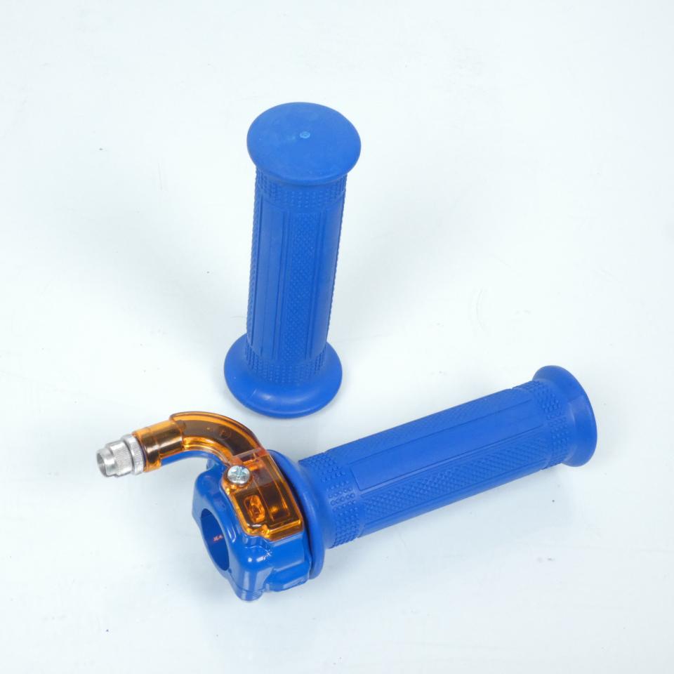 Kit poignée tirage rapide mini Targa bleu cocotte/levier Lusito pour mobylette