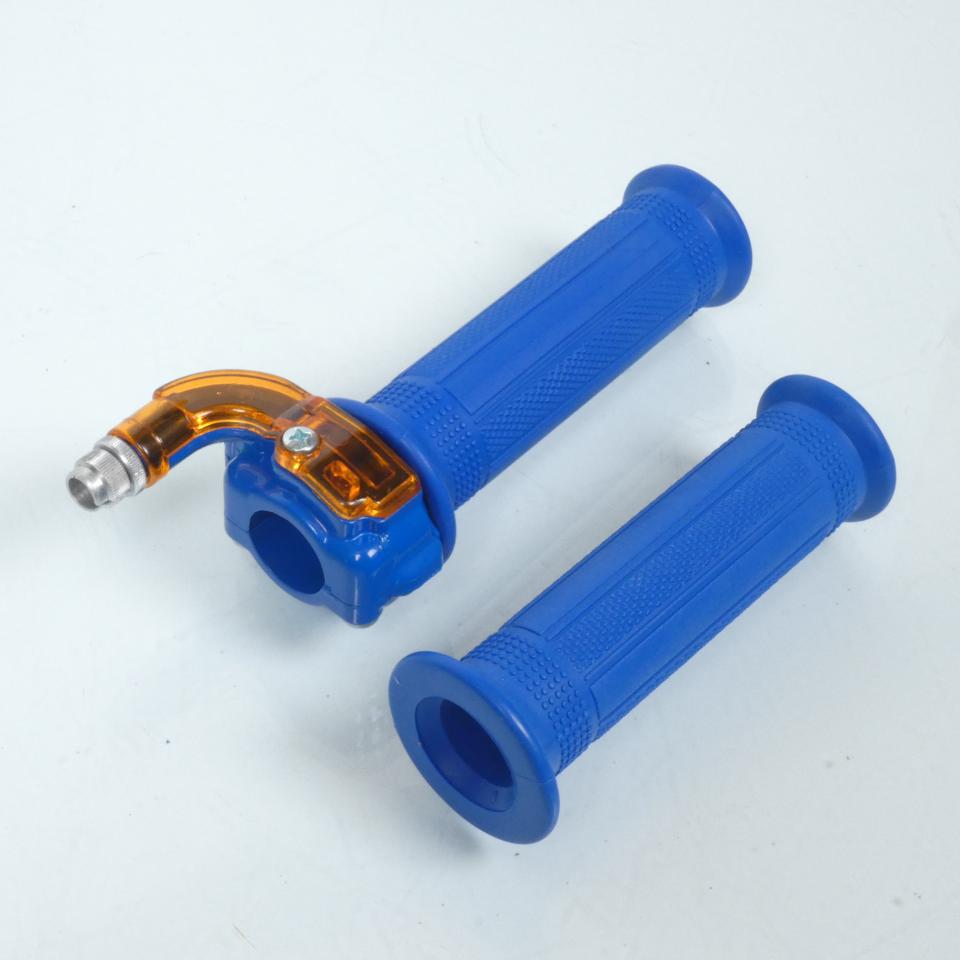 Kit poignée tirage rapide mini Targa bleu cocotte/levier Lusito pour mobylette