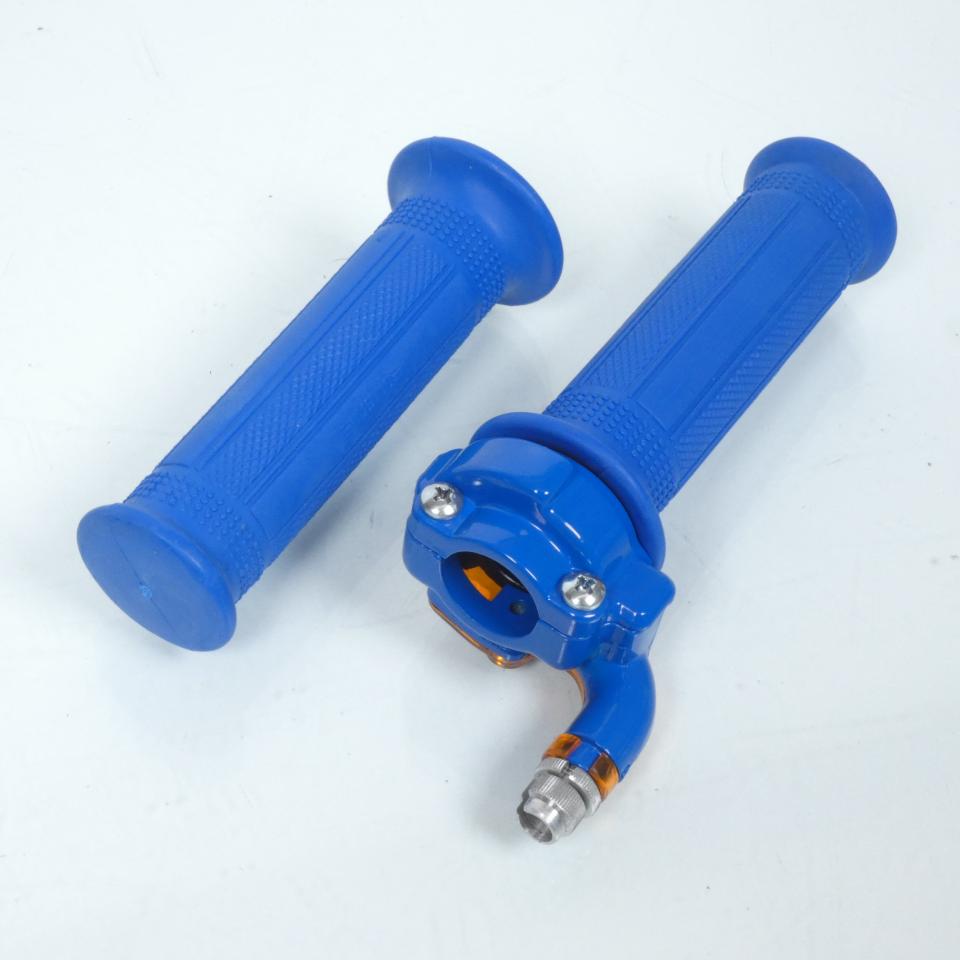 Kit poignée tirage rapide mini Targa bleu cocotte/levier Lusito pour mobylette