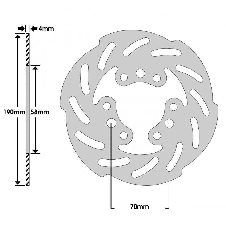 Disque de frein avant Replay pour Scooter MBK 50 BOOSTER ROCKET 1999 à 2020 Neuf