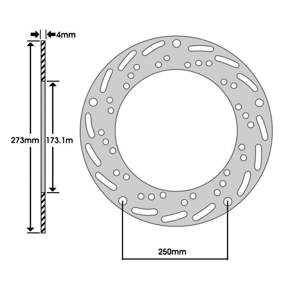 Disque de frein avant Newfren pour Scooter Sym 150 VS 2007 à 2020 Neuf