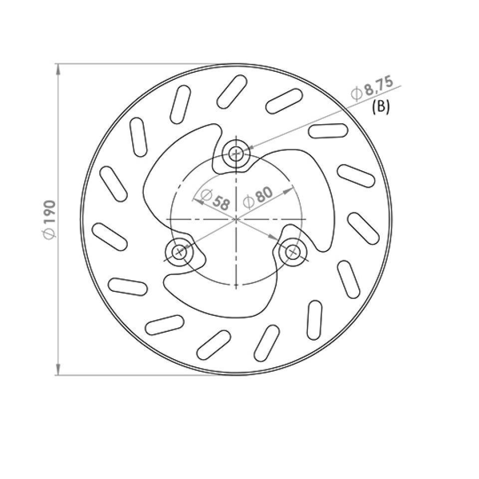 Disque de frein avant pour Peugeot TKR