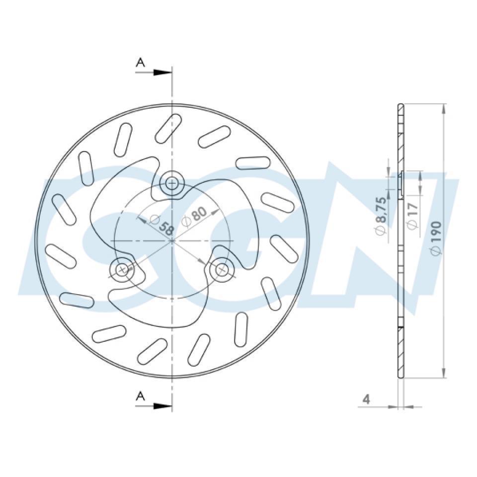 Disque de frein avant NG Brakes pour Scooter Peugeot 50 TKR 2000 à 2003 Neuf