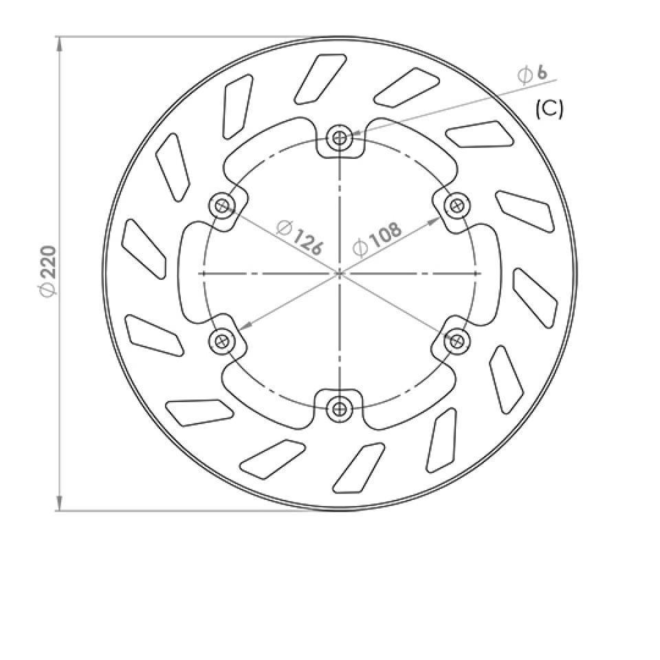 Disque de frein avant NG Brakes pour Moto Peugeot 50 XP6 SM 1997 à 2003 Neuf