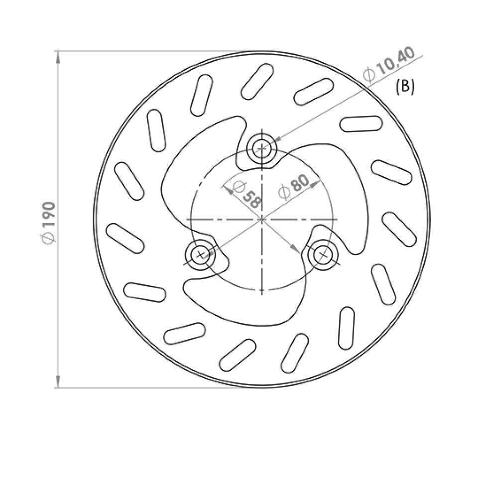 Disque de frein avant NG Brakes pour Scooter MBK 50 Nitro 2002 à 2012 Neuf