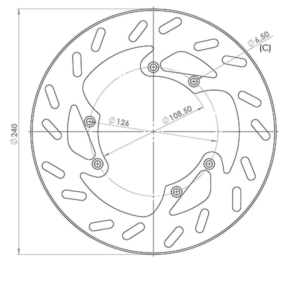 Disque de frein avant NG Brakes pour Moto Peugeot 50 XPS 2002 à 2010 Neuf