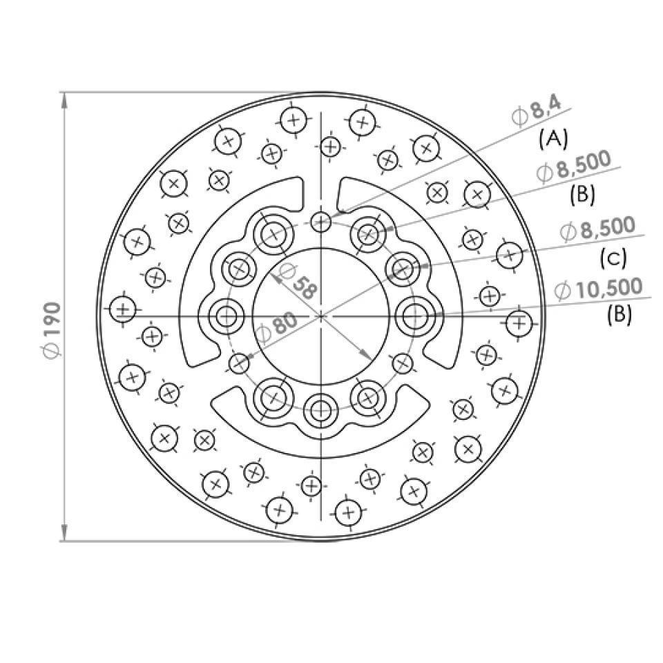 Disque de frein avant NG Brakes pour Auto Neuf