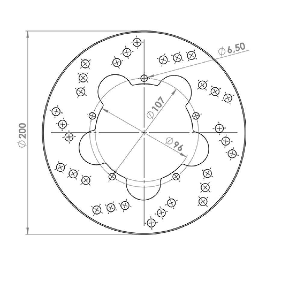Disque de frein avant pour Piaggio Zip 2T LC