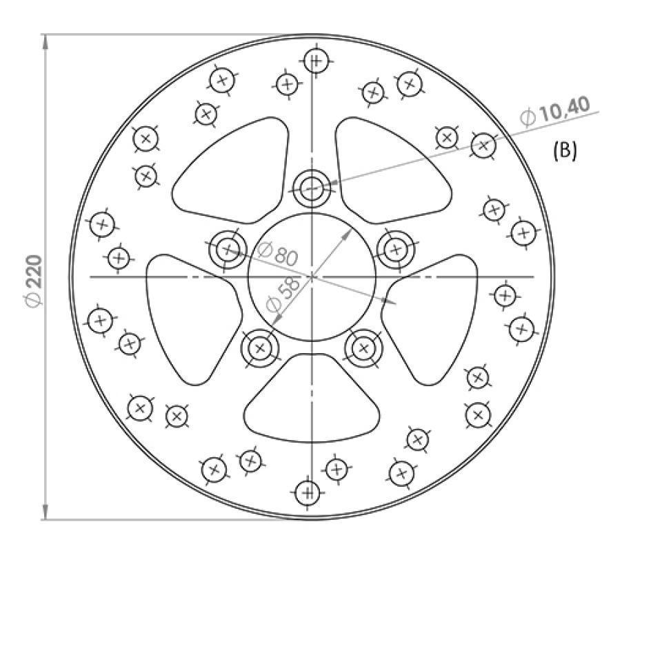 Disque de frein avant NG Brakes pour Auto Neuf