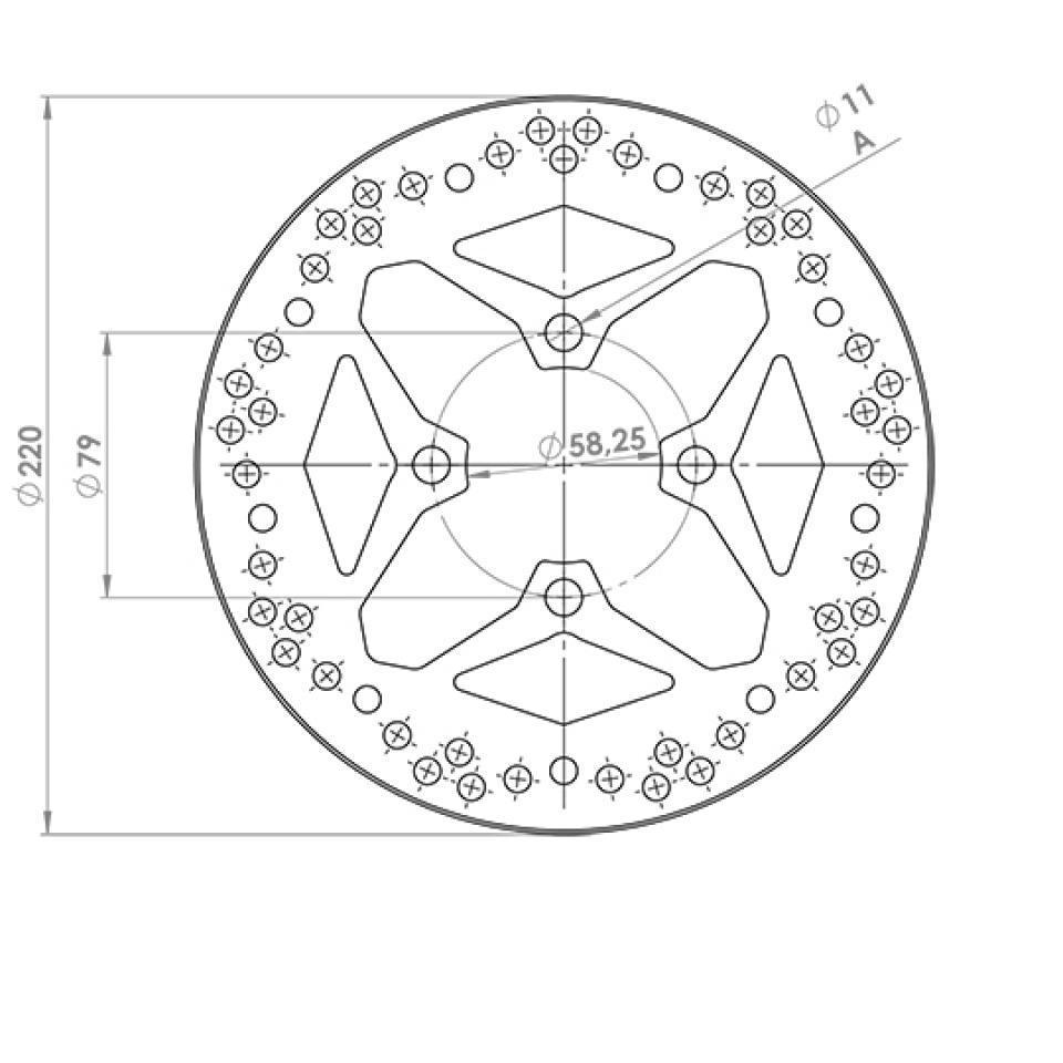 Disque de frein avant NG Brakes pour Scooter Honda 125 PCX 2010 à 2017 Neuf