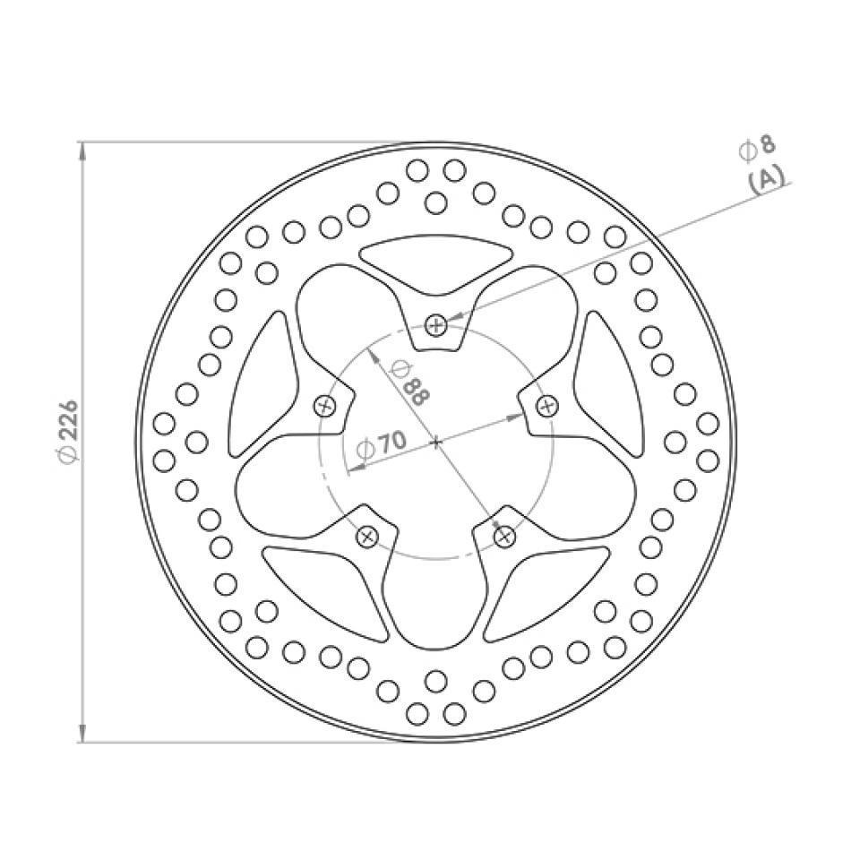 Disque de frein avant pour  