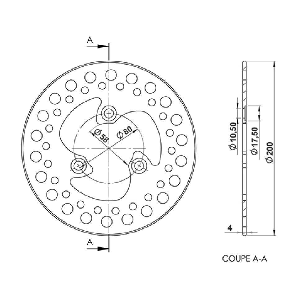 Disque de frein avant NG Brakes pour Scooter Peugeot 125 Citystar Active 2018 Neuf